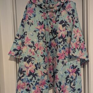 Vera Bradley Pastel Abstract Hooded Poncho